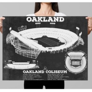 Raiders Vintage Stadium Print