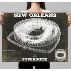 Saints Vintage Stadium Print