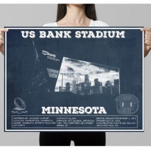 Vikings Vintage Stadium Print