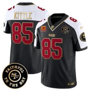 49ers Kittle Faithful To The Bay Patch Alternate Black Vapor Jersey