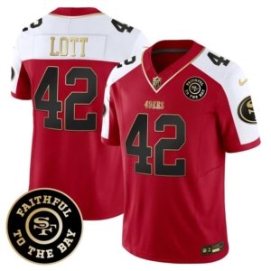 49ers Lott Faithful To The Bay Patch Alternate Red Vapor Jersey