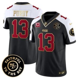 49ers Purdy Faithful To The Bay Patch Alternate Black Vapor Jersey