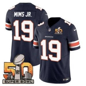 Broncos Mims Jr Super Bowl 50 Patch Navy Vapor Jersey