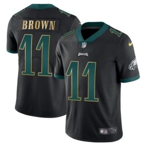 Eagles Brown Gold Trim Jersey Black