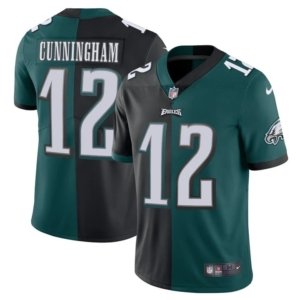 Eagles Cunningham Split Black Green Jersey