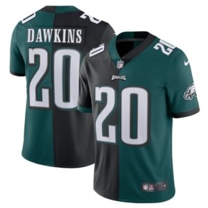 Eagles Dawkins Split Black Green Jersey