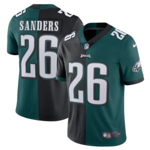 Eagles Sanders Split Black Green Jersey