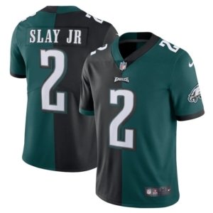 Eagles Slay Jr Split Black Green Jersey