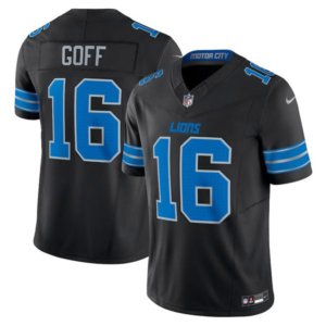 Lions Goff Black Vapor Jersey