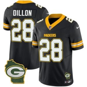 Packers Dillon Home Patch Black Vapor Jersey