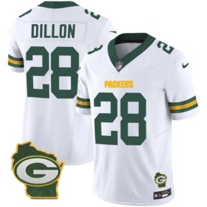 Packers Dillon Home Patch White Vapor Jersey