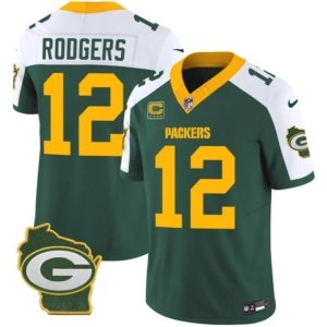 Packers Rodgers Home Patch Green Alternate Vapor Jersey
