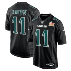 Eagles A.J. Brown Super Bowl LIX Jersey Carbon Black