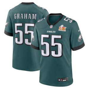 Eagles Brandon Graham Super Bowl LIX Jersey Midnight Green