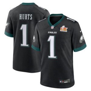 Eagles Jalen Hurts Super Bowl LIX Jersey Black