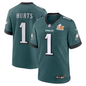 Eagles Jalen Hurts Super Bowl LIX Jersey Midnight Green