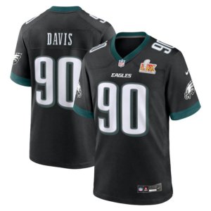 Eagles Jordan Davis Super Bowl LIX Jersey Black