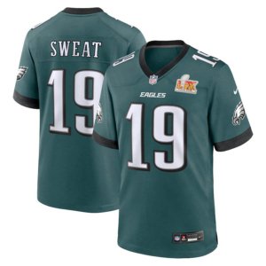 Eagles Josh Sweat Super Bowl LIX Jersey Midnight Green