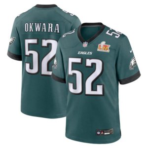 Eagles Julian Okwara Super Bowl LIX Jersey Midnight Green
