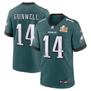 Eagles Kenneth Gainwell Super Bowl LIX Jersey Midnight Green