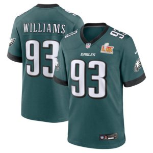 Eagles Milton Williams Super Bowl LIX Jersey Midnight Green