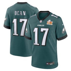 Eagles Nakobe Dean Super Bowl LIX Jersey Midnight Green