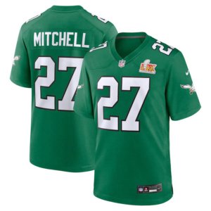 Eagles Quinyon Mitchell Super Bowl LIX Jersey Kelly Green
