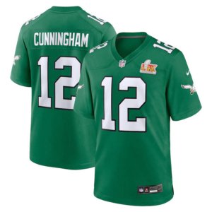 Eagles Randall Cunningham Super Bowl LIX Jersey Kelly Green