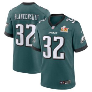 Eagles Reed Blankenship Super Bowl LIX Jersey Midnight Green