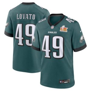 Eagles Rick Lovato Super Bowl LIX Jersey Midnight Green