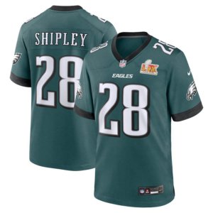 Eagles Will Shipley Super Bowl LIX Jersey Midnight Green