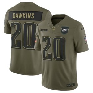 Eagles Brian Dawkins Olive 2025 Salute to Service Jersey
