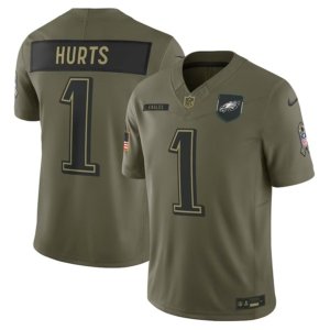 Eagles Jalen Hurts Olive 2025 Salute to Service Jersey