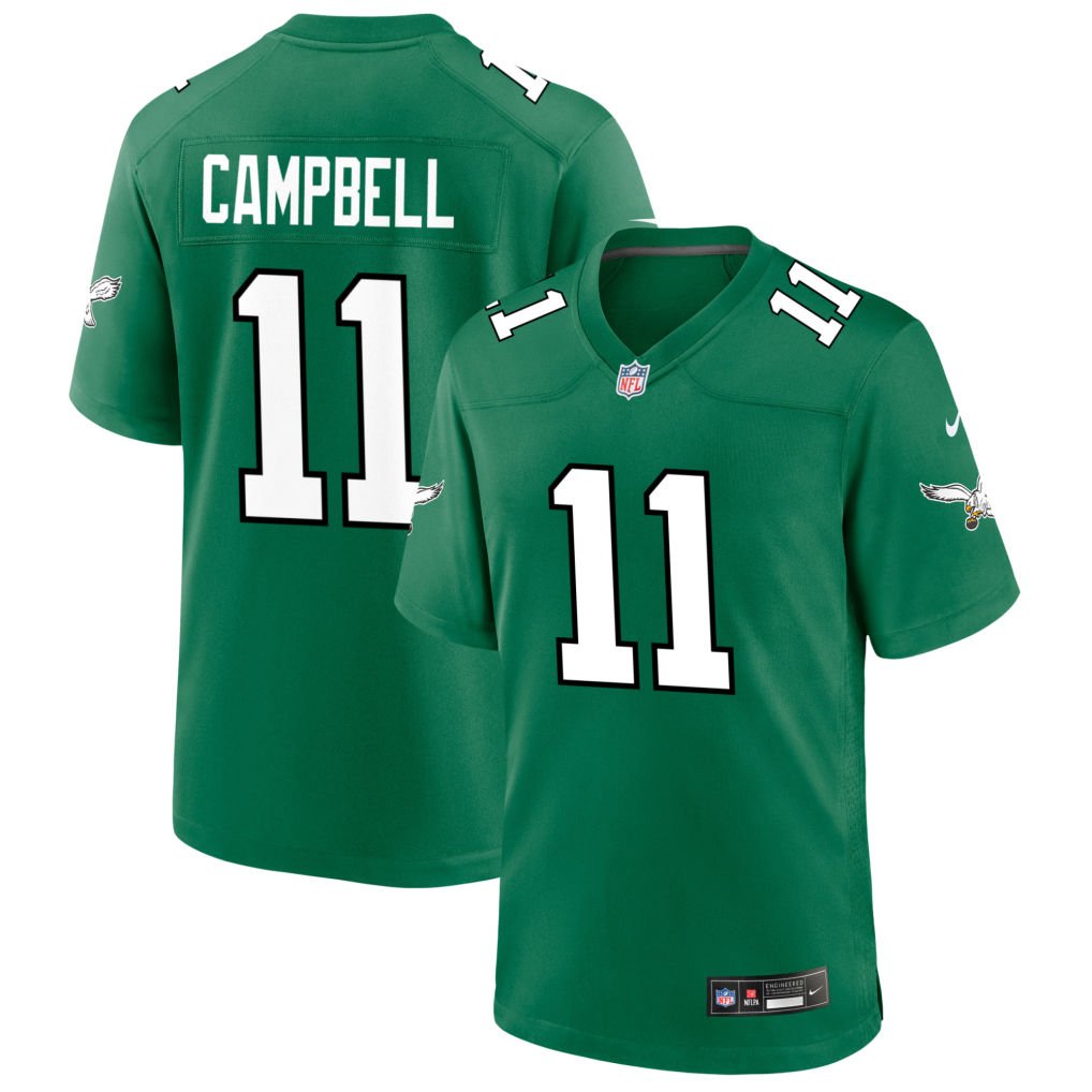 Eagles Jihaad Campbell Jersey Kelly Green