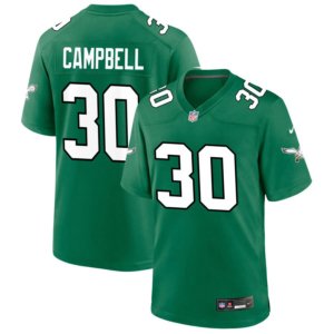 Eagles Jihaad Campbell Jersey Kelly Green