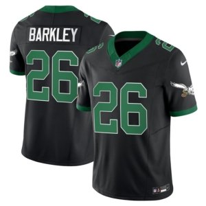 Eagles Saquon Barkley Kelly Black Vapor FUSE Jersey
