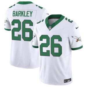 Eagles Saquon Barkley Vapor FUSE Jersey Kelly White