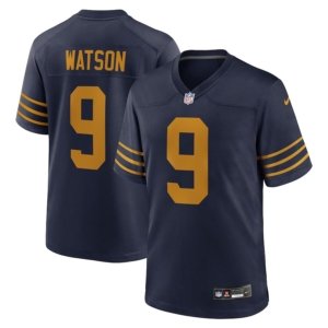 Packers Christian Watson Navy Throwback Jersey