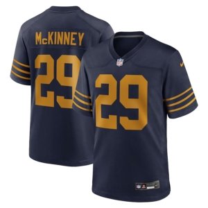 Packers Xavier McKinney Navy Throwback Jersey