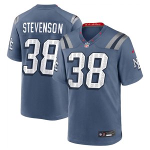Patriots Rhamondre Stevenson Storm Blue Rivalries Jersey