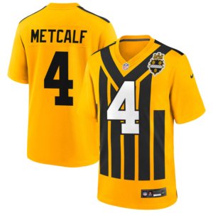 Steelers DK Metcalf Gold Throwback Jersey