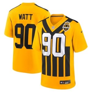 Steelers T.J. Watt Gold Throwback Jersey