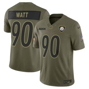Steelers TJ Watt Olive 2025 Salute to Service Jersey