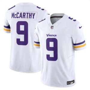 Vikings JJ McCarthy Vapor FUSE Jersey White