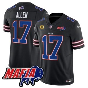 Bills Josh Allen Mafia Patch Jersey Black