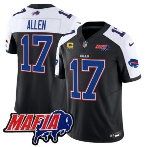 Bills Josh Allen Mafia Patch Jersey Black Alternate