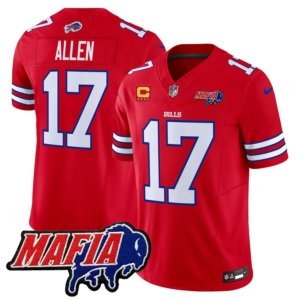 Bills Josh Allen Mafia Patch Jersey Red