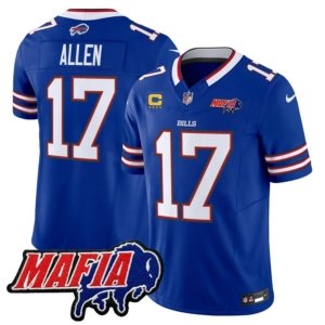 Bills Josh Allen Mafia Patch Jersey Royal