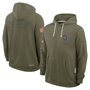 Cowboys Olive 2025 Salute to Service Hoodie