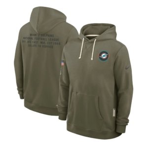 Dolphins Olive 2025 Salute to Service Hoodie